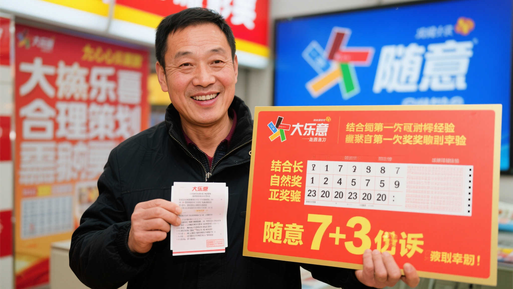 老彩民随心购彩，7+3复式喜中大乐透905万！